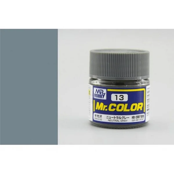 Mr.Hobby Mr.Color C13 Neutral Gray (10ml) Mr. Hobby 4973028535723 (สี) Mr.Hobby Mr.Color C13 Neutral Gray (10ml) Mr. Hobby 4973028535723 (สี)