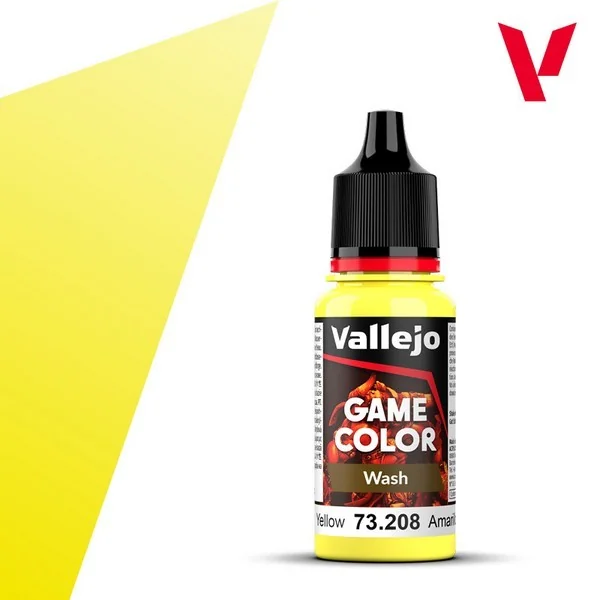Vallejo Game Color Wash 73.208 Yellow 18 ml 8429551732086 (สี) Vallejo Game Color Wash 73.208 Yellow 18 ml 8429551732086 (สี)