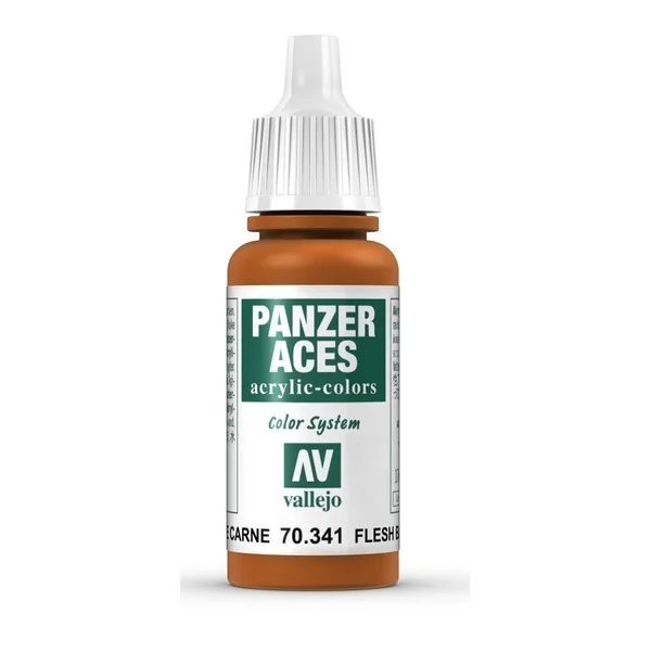 Vallejo Panzer Aces 70.341 Flesh Base 17 ml 8429551703413 (สี) Vallejo Panzer Aces 70.341 Flesh Base 17 ml 8429551703413 (สี)