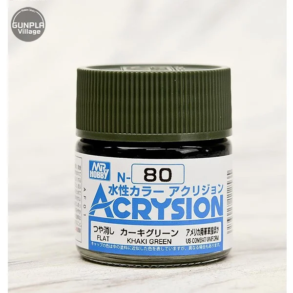 Mr.Hobby MR.ACRYSION COLOR N-80 KHAKI GREEN 4973028112535 (สี) Mr.Hobby MR.ACRYSION COLOR N-80 KHAKI GREEN 4973028112535 (สี)