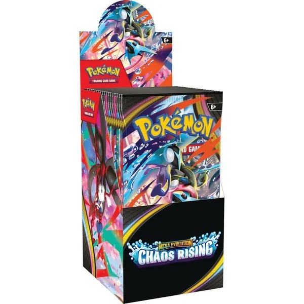 Pokemon ENG Mega Evolution Chaos Rising Half Booster Box (18 Packs) 196214141155 (การ์ดโปเกมอน) Pokemon ENG Mega Evolution Chaos Rising Half Booster Box (18 Packs) 196214141155 (การ์ดโปเกมอน)