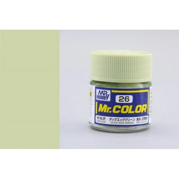 Mr.Hobby Mr.Color C26 Duck Egg Green Semi-Gloss (10ml) 4973028535846 (สี) Mr.Hobby Mr.Color C26 Duck Egg Green Semi-Gloss (10ml) 4973028535846 (สี)