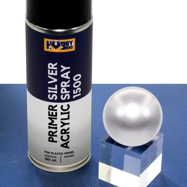 Hobby Bro HB-009 Primer Silver Acrylic Spray 1500 180 ml HB009PSAS1500 (สเปรย์) Hobby Bro HB-009 Primer Silver Acrylic Spray 1500 180 ml HB009PSAS1500 (สเปรย์)