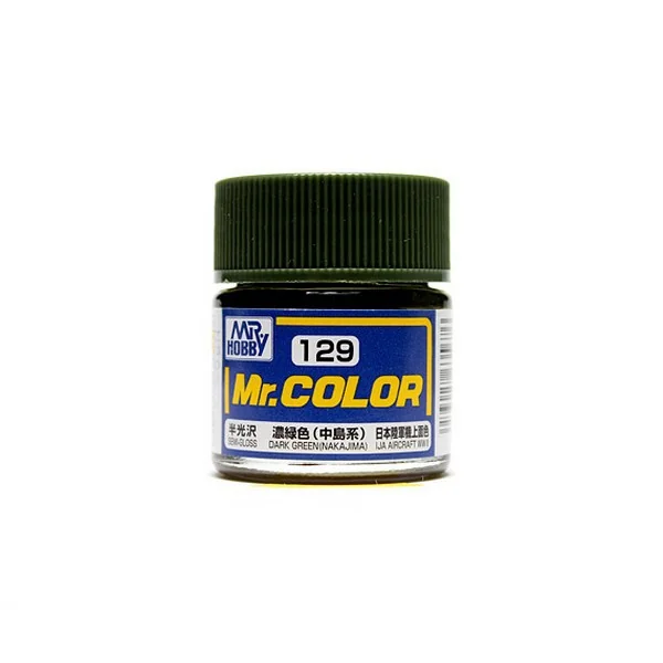 Mr.Hobby Mr.Color C129 Dark Green (Nakajima) Semi-Gloss (10ml) 4973028635676 (สี)