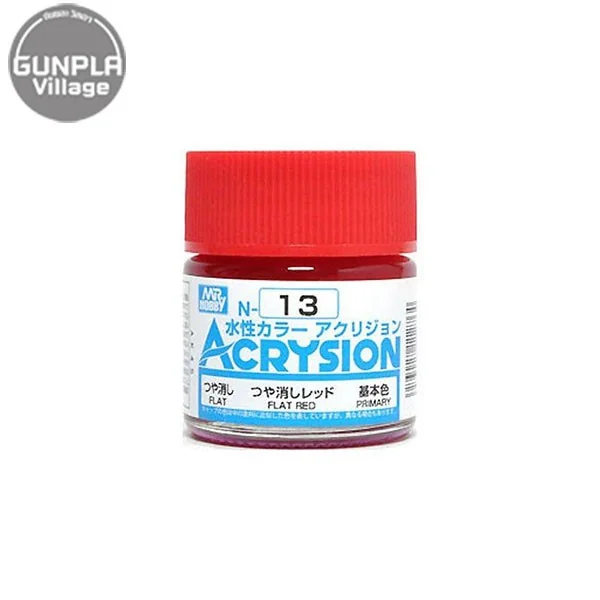 Mr.Hobby MR.ACRYSION COLOR N-13 FLAT RED 4973028112764 (สี) Mr.Hobby MR.ACRYSION COLOR N-13 FLAT RED 4973028112764 (สี)