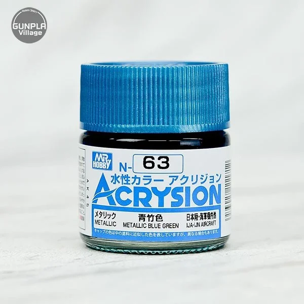 Mr.Hobby MR.ACRYSION COLOR N-63 METALIC BLUE GREEN 4973028111712 (สี) Mr.Hobby MR.ACRYSION COLOR N-63 METALIC BLUE GREEN 4973028111712 (สี)