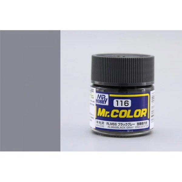 Mr.Hobby Mr.Color C116 RLM66 Black Gray Semi-Gloss (10ml) 4973028635546 (สี) Mr.Hobby Mr.Color C116 RLM66 Black Gray Semi-Gloss (10ml) 4973028635546 (สี)