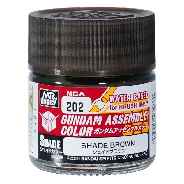 Mr.Hobby Acrysion Brush Gundam Assemble Color NGA202 Shade Brown 10ml 4973028434880 (สี) Mr.Hobby Acrysion Brush Gundam Assemble Color NGA202 Shade Brown 10ml 4973028434880 (สี)