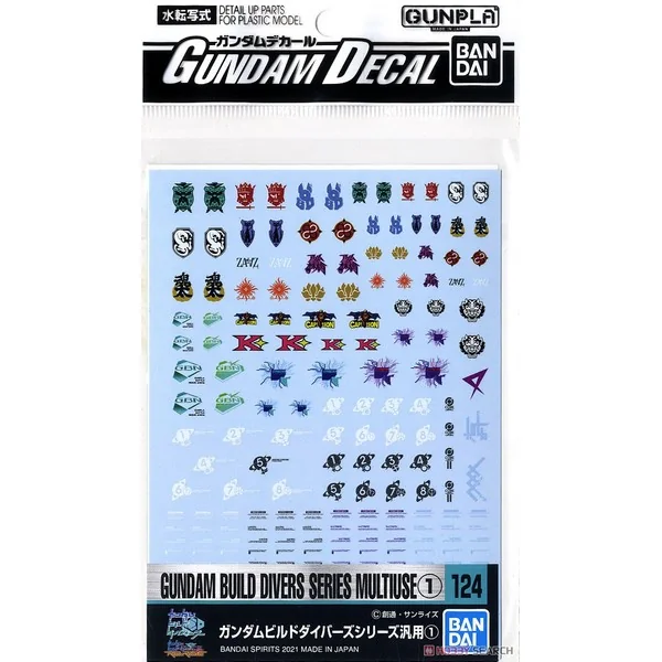 Bandai Decal GD124 Gundam Build Divers Series Multiuse 1 4573102619884 (Decal)