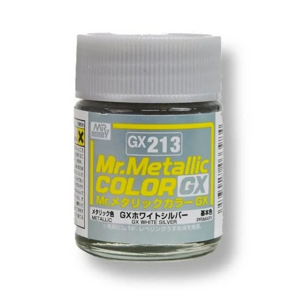 Mr.Hobby Mr.Metallic Color GX213 White Silver 4973028033984 (สี) Mr.Hobby Mr.Metallic Color GX213 White Silver 4973028033984 (สี)
