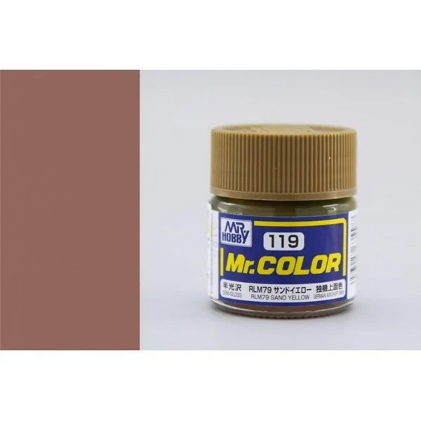 Mr.Hobby Mr.Color C119 RLM79 Sand Yellow Semi-Gloss (10ml) 4973028635577 (สี) Mr.Hobby Mr.Color C119 RLM79 Sand Yellow Semi-Gloss (10ml) 4973028635577 (สี)