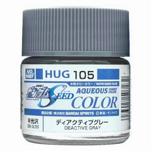 Mr.Hobby Aqueous Gundam Color HUG105 SEED Deactive Gray 10ml 4973028507232 (สี) Mr.Hobby Aqueous Gundam Color HUG105 SEED Deactive Gray 10ml 4973028507232 (สี)