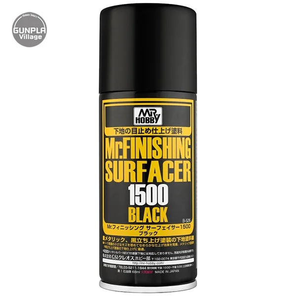 Mr.Hobby MR.FINISHING SURFACER 1500 B-526 Black 170ml 4973028420180 4973028927955 (สี) Mr.Hobby MR.FINISHING SURFACER 1500 B-526 Black 170ml 4973028420180 4973028927955 (สี)