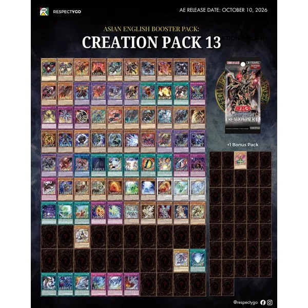 (Pre Order 10/10/2569) Konami Yu-Gi-Oh! Asia English Creation Pack 13 (CR13-AE) แบบกล่อง (15 ซอง) (การ์ดยูกิ)