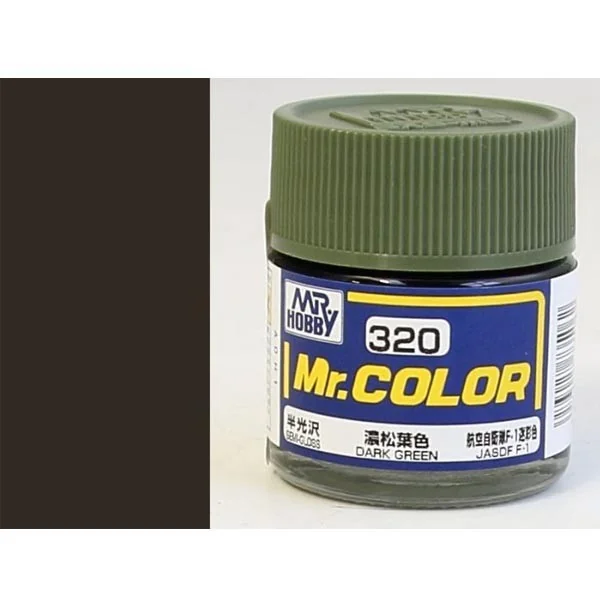 Mr.Hobby Mr.Color C320 Dark Green Semi-Gloss (10ml) 4973028735062 (สี) Mr.Hobby Mr.Color C320 Dark Green Semi-Gloss (10ml) 4973028735062 (สี)