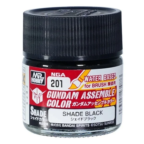 Mr.Hobby Acrysion Brush Gundam Assemble Color NGA201 Shade Black 10ml 4973028434873 (สี) Mr.Hobby Acrysion Brush Gundam Assemble Color NGA201 Shade Black 10ml 4973028434873 (สี)