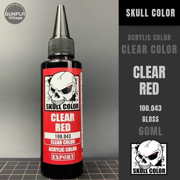 Skull Color 100.043 Clear Red 60 ml (Clear Color) 8853100903434 (สี) Skull Color 100.043 Clear Red 60 ml (Clear Color) 8853100903434 (สี)