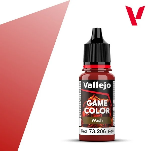 Vallejo Game Color Wash 73.206 Red 18 ml 8429551732062 (สี) Vallejo Game Color Wash 73.206 Red 18 ml 8429551732062 (สี)