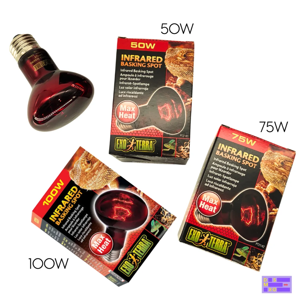 EXO TERRA Infrared Basking Spot (50W / 75W / 100W) หลอดไฟอินฟราเรด หลอดความร้อนกลางคืน สำหรับสัตว์เลื้อยคลาน เต่าบก กิ้งก่า งู ไฟกกสัตว์เลี้ยง