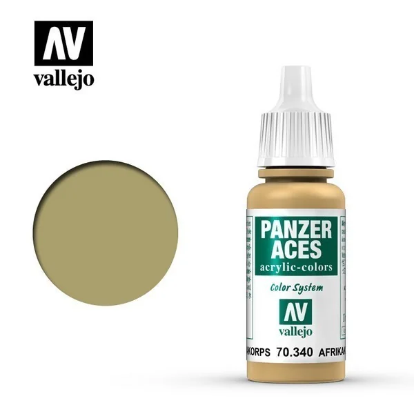 Vallejo Panzer Aces 70.340 Afrikakorps Highlights 17 ml 8429551703406 (สี) Vallejo Panzer Aces 70.340 Afrikakorps Highlights 17 ml 8429551703406 (สี)
