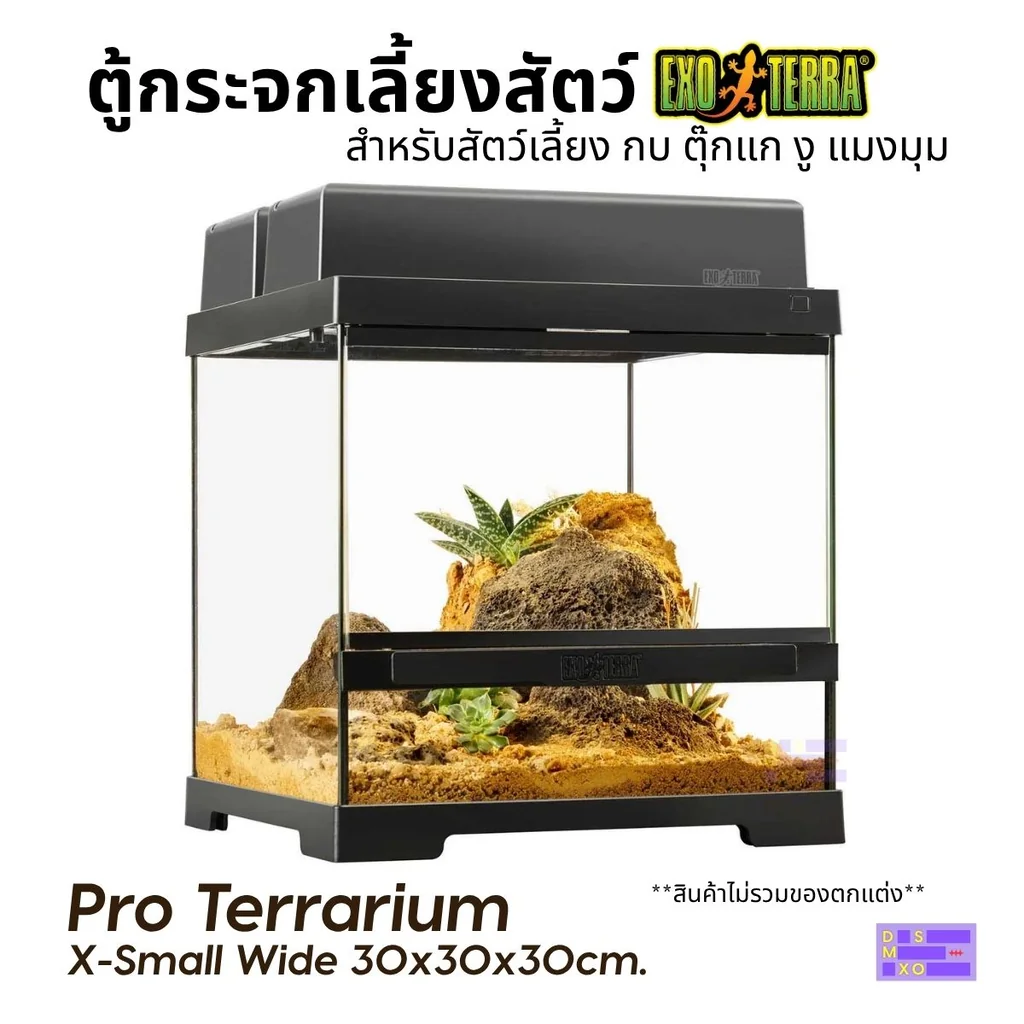 Exo Terra Pro Terrarium XS Wide ตู้กระจกเลี้ยงสัตว์ สำหรับสัตว์เลี้ยง สัตว์เลื้อยคลาน กบ งู แมงมุม Exo Terra Pro Terrarium XS Wide ตู้กระจกเลี้ยงสัตว์ สำหรับสัตว์เลี้ยง สัตว์เลื้อยคลาน กบ งู แมงมุม
