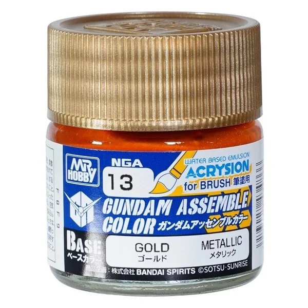 Mr.Hobby Acrysion Brush Gundam Assemble Color NGA13 Gold 10ml 4973028434866 (สี) Mr.Hobby Acrysion Brush Gundam Assemble Color NGA13 Gold 10ml 4973028434866 (สี)