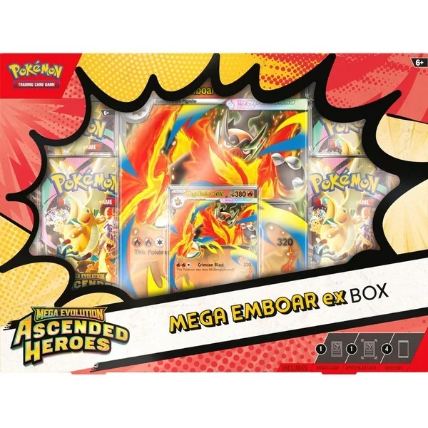 Pokemon ENG Mega Evolution Ascended Heroes Mega Emboar ex Box 196214141469A (การ์ดโปเกมอน) Pokemon ENG Mega Evolution Ascended Heroes Mega Emboar ex Box 196214141469A (การ์ดโปเกมอน)
