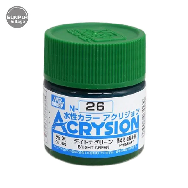 Mr.Hobby MR.ACRYSION COLOR N-26 BRIGHT GREEN 4973028034172 (สี) Mr.Hobby MR.ACRYSION COLOR N-26 BRIGHT GREEN 4973028034172 (สี)