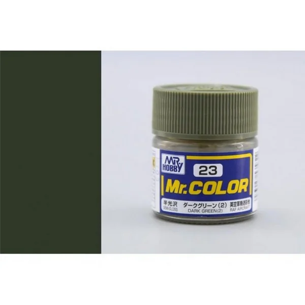 Mr.Hobby Mr.Color C23 Dark Green (2) Semi-Gloss (10ml) 4973028535822 (สี) Mr.Hobby Mr.Color C23 Dark Green (2) Semi-Gloss (10ml) 4973028535822 (สี)