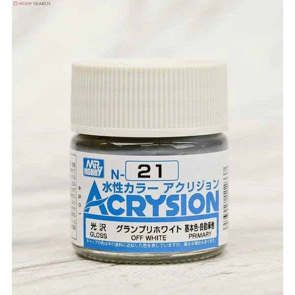 Mr.Hobby MR.ACRYSION COLOR N-21 OFF WHITE 4973028112337 (สี)