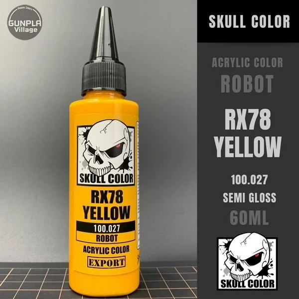 Skull Color 100.027 RX78 Yellow 60 ml (Robot) 8853100903274 (สี) Skull Color 100.027 RX78 Yellow 60 ml (Robot) 8853100903274 (สี)