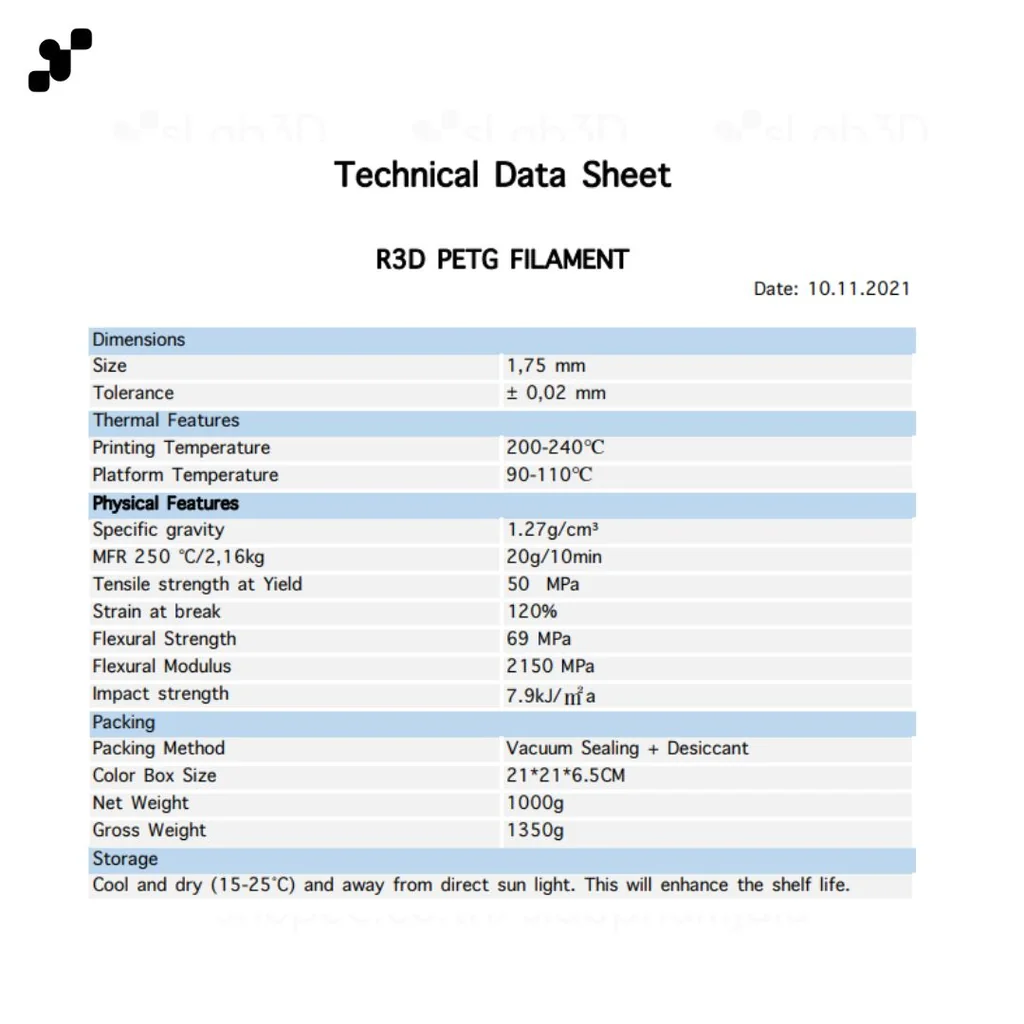 PETG Filament เส้นพลาสติกสำหรับเครื่องพิมพ์ 3 มิติ สีพื้นฐาน ขนาด 1.75mm แบรนด์ R3D