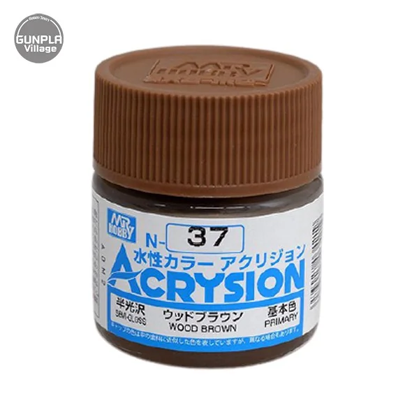 Mr.Hobby MR.ACRYSION COLOR N-37 WOOD BROWN 4973028034219 (สี) Mr.Hobby MR.ACRYSION COLOR N-37 WOOD BROWN 4973028034219 (สี)