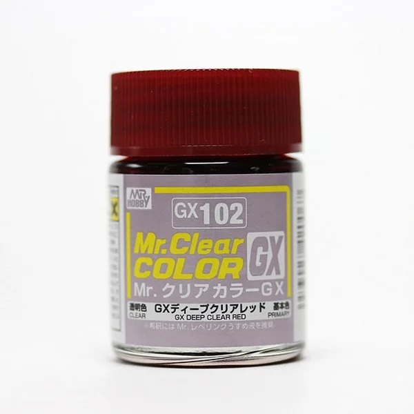 Mr.Hobby MR.CLEAR COLOR GX102 Deep Clear Red 4973028420067 (สี) Mr.Hobby MR.CLEAR COLOR GX102 Deep Clear Red 4973028420067 (สี)