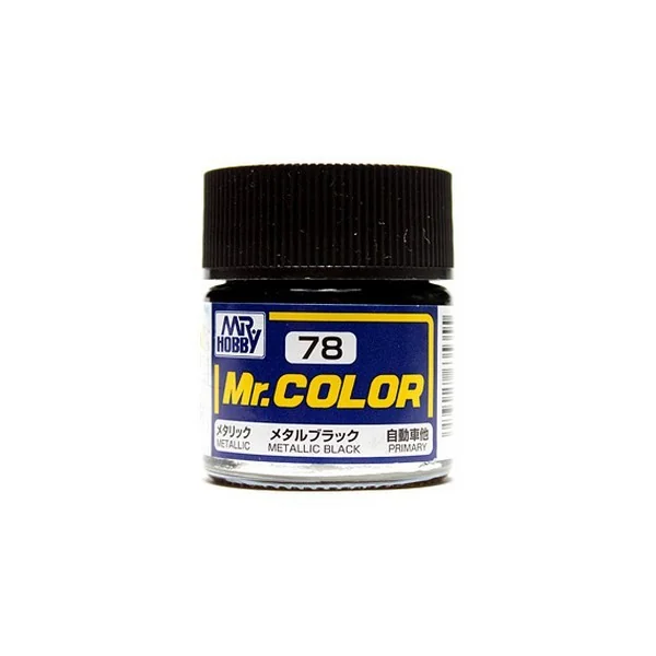 Mr.Hobby Mr.Color C78 Black Metallic Gloss (10ml) 4973028635355 (สี) Mr.Hobby Mr.Color C78 Black Metallic Gloss (10ml) 4973028635355 (สี)