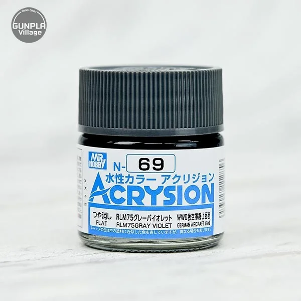Mr.Hobby MR.ACRYSION COLOR N-69 RLM75 GRAY VIOLET 4973028112856 (สี) Mr.Hobby MR.ACRYSION COLOR N-69 RLM75 GRAY VIOLET 4973028112856 (สี)