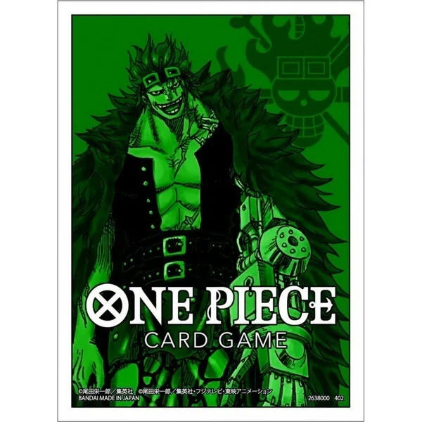 Bandai One Piece Card Game Sleeves Vol.1 Eustass Kid Leader Green ซองใส่การ์ด (70 ซอง) 4549660853947 (การ์ด) Bandai One Piece Card Game Sleeves Vol.1 Eustass Kid Leader Green ซองใส่การ์ด (70 ซอง) 4549660853947 (การ์ด)