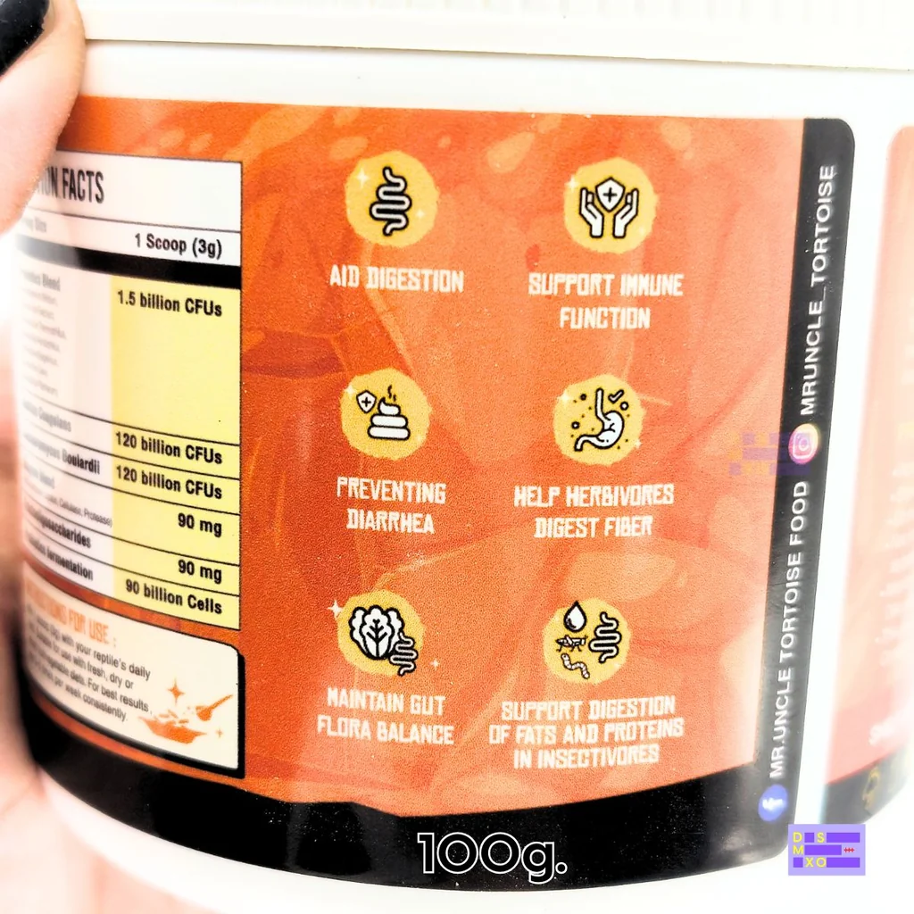 MR. UNCLE Active Probiotic 100g แอคทีฟโพรไบโอติก สำหรับสัตว์เลื้อยคลาน ฟื้นฟูร่างกาย ปรับสมดุลลำไส้ MR. UNCLE Active Probiotic 100g แอคทีฟโพรไบโอติก สำหรับสัตว์เลื้อยคลาน ฟื้นฟูร่างกาย ปรับสมดุลลำไส้