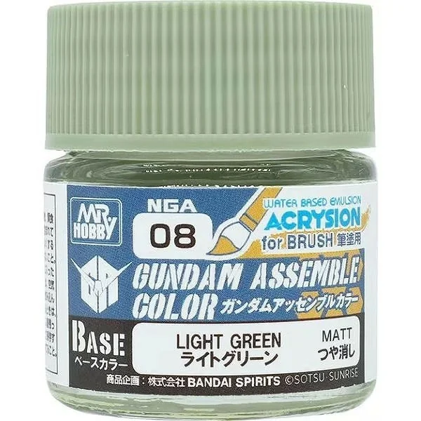 Mr.Hobby Acrysion Brush Gundam Assemble Color NGA08 Light Green 10ml 4973028434811 (สี) Mr.Hobby Acrysion Brush Gundam Assemble Color NGA08 Light Green 10ml 4973028434811 (สี)