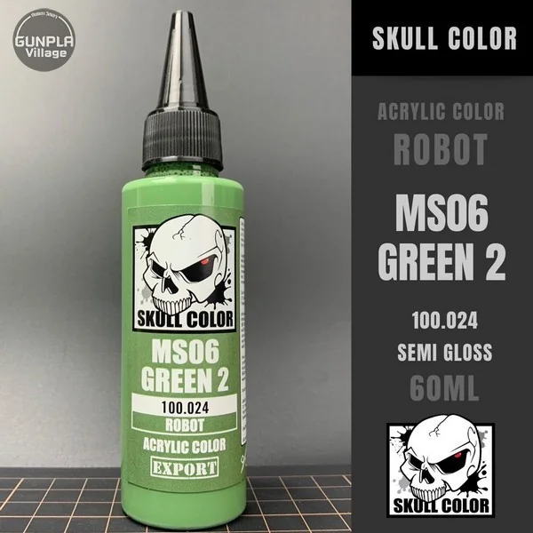 Skull Color 100.024 MS06 Green 2 60 ml (Robot) 8853100903243 (สี) Skull Color 100.024 MS06 Green 2 60 ml (Robot) 8853100903243 (สี)