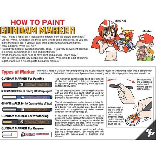 Mr.Hobby Gundam Marker Set GMS-121 (Metallic) 4973028034967 4973028505658 (ปากกา)