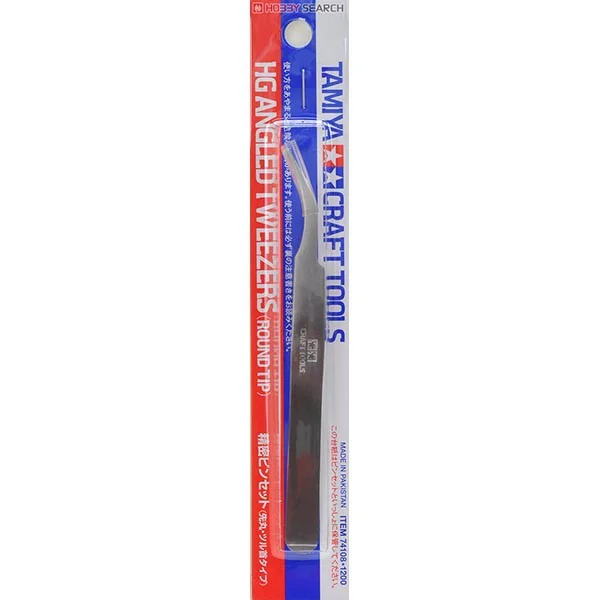 Tamiya 74108 HG Angled Tweezers (Round Tip) 4950344963348 (Tool) Tamiya 74108 HG Angled Tweezers (Round Tip) 4950344963348 (Tool)