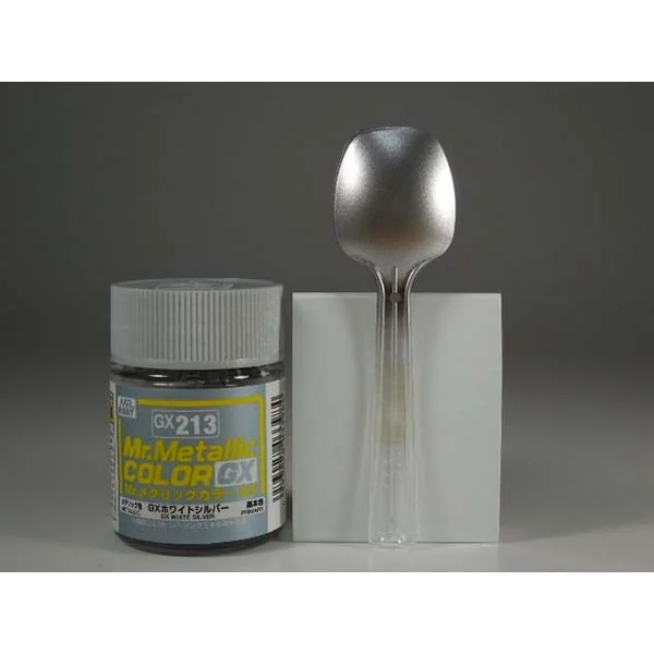 Mr.Hobby Mr.Metallic Color GX213 White Silver 4973028033984 (สี) Mr.Hobby Mr.Metallic Color GX213 White Silver 4973028033984 (สี)