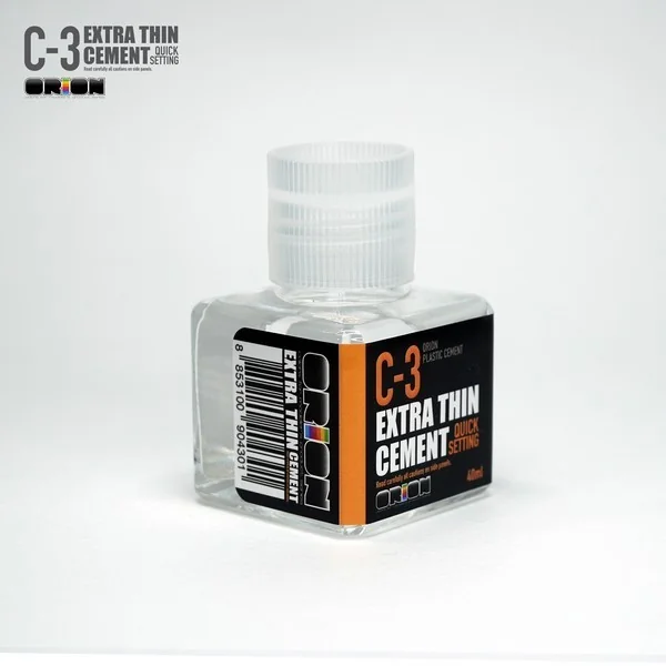 ORION C-3 Extra Thin Cement Quick Setting 40 ml 8853100904301 (Tool) ORION C-3 Extra Thin Cement Quick Setting 40 ml 8853100904301 (Tool)