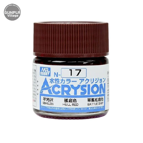 Mr.Hobby MR.ACRYSION COLOR N-17 HULL RED 4973028111675 (สี) Mr.Hobby MR.ACRYSION COLOR N-17 HULL RED 4973028111675 (สี)