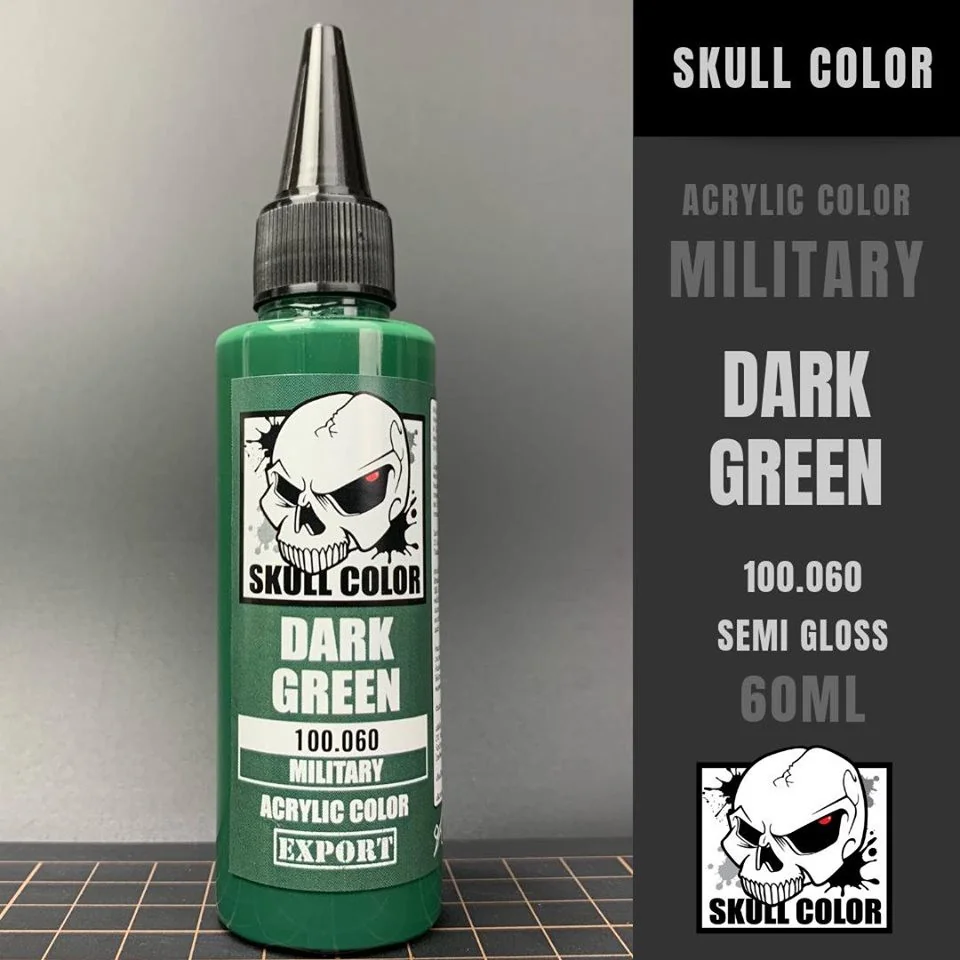 Skull Color 100.060 Dark Green 60 ml Military 8853100903601 (สี) Skull Color 100.060 Dark Green 60 ml Military 8853100903601 (สี)
