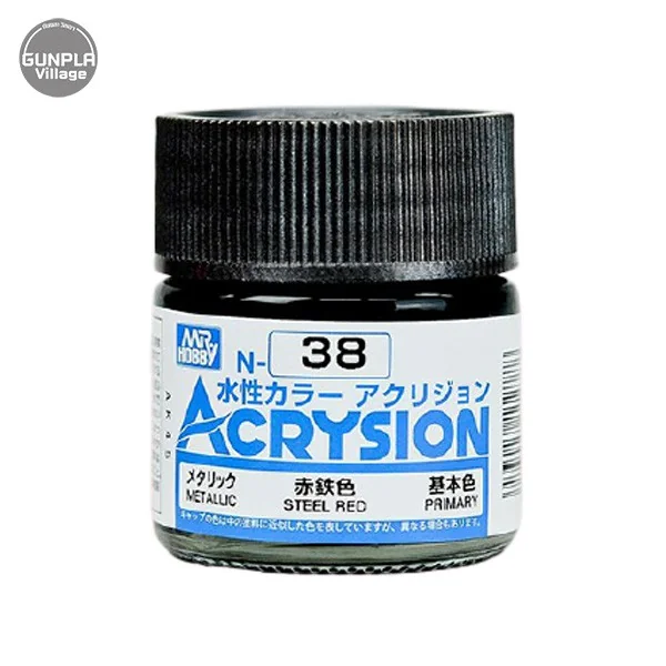 Mr.Hobby MR.ACRYSION COLOR N-38 STEEL RED 4973028112788 (สี) Mr.Hobby MR.ACRYSION COLOR N-38 STEEL RED 4973028112788 (สี)