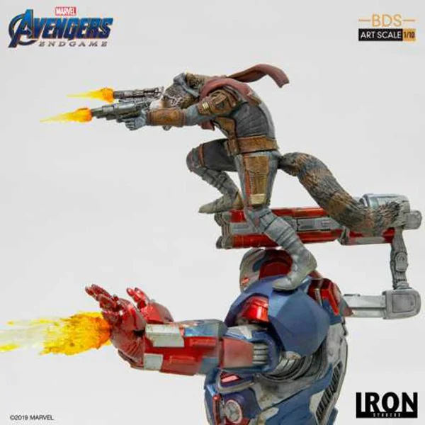 Iron Studios - Iron Patriot and Rocket: Avengers Endgame BDS 1/10Scale 606529899707 (Statue)