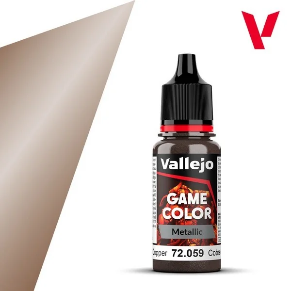 Vallejo Game Color Metallic 72.059 Hammered Copper 18 ml 8429551720595 (สี) Vallejo Game Color Metallic 72.059 Hammered Copper 18 ml 8429551720595 (สี)