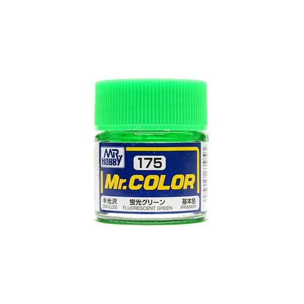 Mr.Hobby Mr.Color C175 Fluorescent Green Semi-Gloss (10ml) 4973028635843 (สี) Mr.Hobby Mr.Color C175 Fluorescent Green Semi-Gloss (10ml) 4973028635843 (สี)